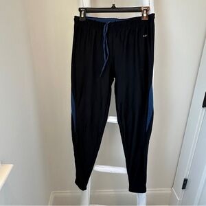 Hind Men’s Cold Gear Joggers Black with Blue Highlights Size Medium